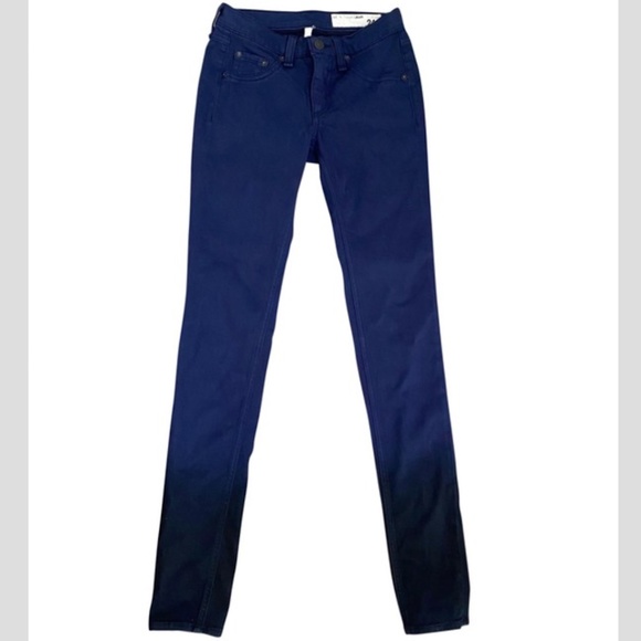 Rag & Bone Navy Ombre Plush Legging Jeans - Picture 1 of 7